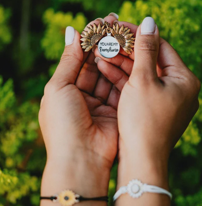 Collar You Are My Sunshine Girasol Amor Pareja Regalo